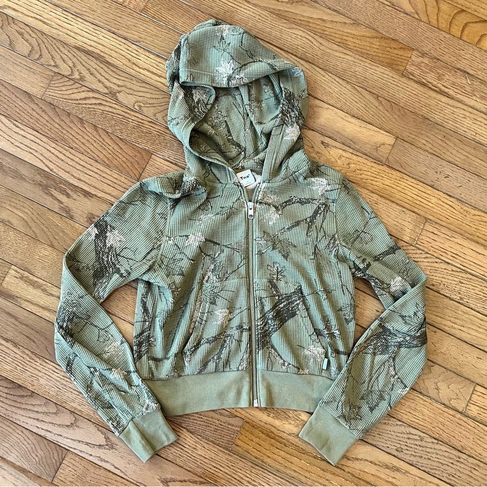 TNA Waffle Camo Zip Hoodie